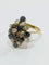 Bague 56.5 Bague en or jaune 18 carats à diamants et saphirs poire 58 Facettes