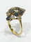 Bague 56.5 Bague en or jaune 18 carats à diamants et saphirs poire 58 Facettes