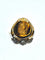 Broche Broche en or rose et blanc 18 carats et œil de tigre, diamants 58 Facettes