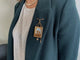 Pendentif Broche médaillon - Broche en or rose 18 carats et verre églomisé 58 Facettes 3055/1