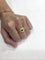 Bague 54 Bague en or jaune 18 carats avec saphir et diamants 58 Facettes