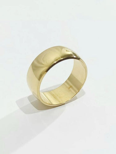 Bague 51 Alliance femme large en or jaune 18 carats 58 Facettes 2858/1