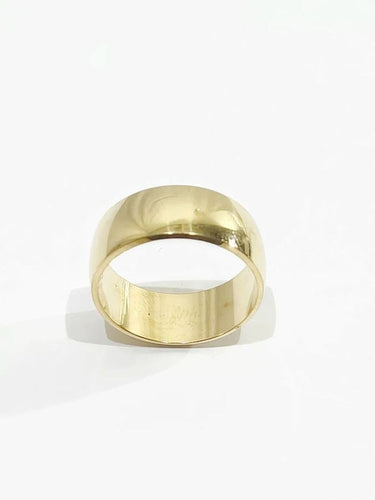 Bague 51 Alliance femme large en or jaune 18 carats 58 Facettes 2858/1
