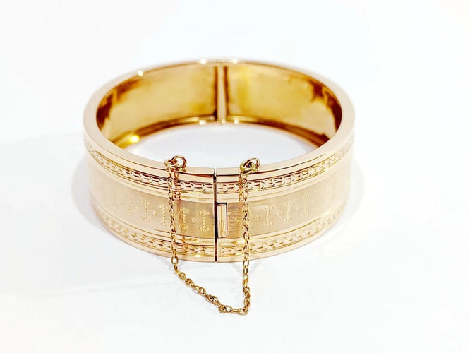 Bracelet Bracelet jonc Napoléon III en or rose 18 carats 58 Facettes 3077/1