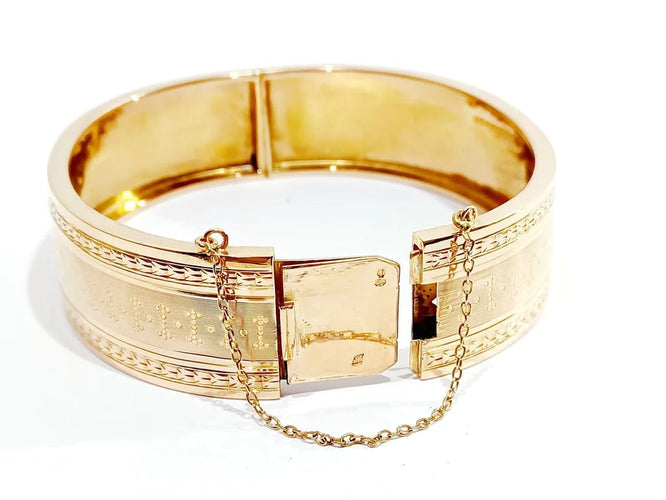 Bracelet Bracelet jonc Napoléon III en or rose 18 carats 58 Facettes 3077/1