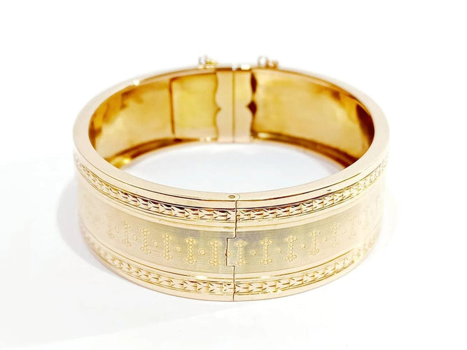 Bracelet Bracelet jonc Napoléon III en or rose 18 carats 58 Facettes 3077/1