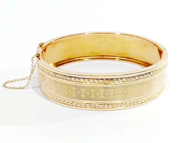 Bracelet Bracelet jonc Napoléon III en or rose 18 carats 58 Facettes 3077/1