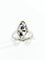 Bague 52 Bague en or blanc 18 carats avec diamants et saphirs 58 Facettes 1694/1