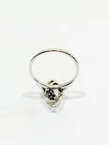 Bague 52 Bague en or blanc 18 carats avec diamants et saphirs 58 Facettes 1694/1
