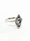 Bague 52 Bague en or blanc 18 carats avec diamants et saphirs 58 Facettes 1694/1