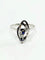 Bague 52 Bague en or blanc 18 carats avec diamants et saphirs 58 Facettes 1694/1