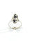 Bague 52 Bague en or blanc 18 carats avec diamants et saphirs 58 Facettes 1694/1