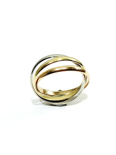 Bague 56 Bague trois ors en or 18 carats 58 Facettes