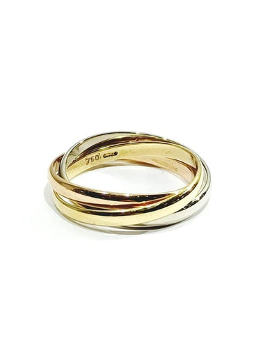 Bague 56 Bague trois ors en or 18 carats 58 Facettes