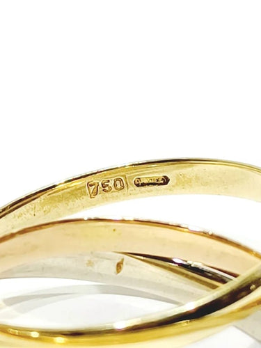 Bague 56 Bague trois ors en or 18 carats 58 Facettes
