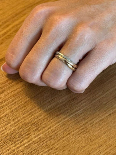 Bague 56 Bague trois ors en or 18 carats 58 Facettes