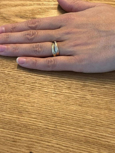 Bague 56 Bague trois ors en or 18 carats 58 Facettes