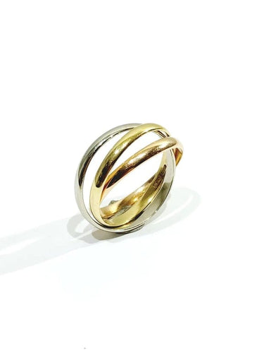 Bague 56 Bague trois ors en or 18 carats 58 Facettes