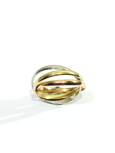 Bague 56 Bague trois ors en or 18 carats 58 Facettes