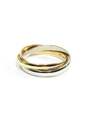 Bague 56 Bague trois ors en or 18 carats 58 Facettes