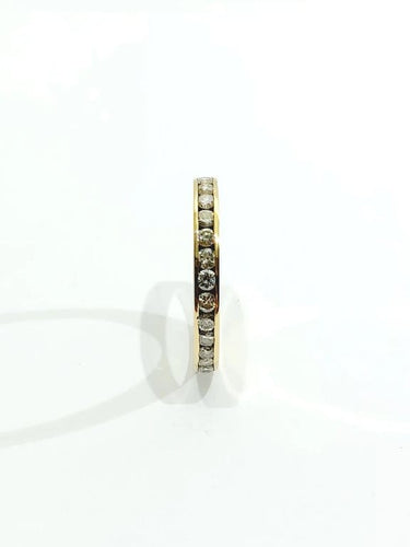 Bague 66.5 Alliance - Bague en or champagne 18 carats et diamants 58 Facettes