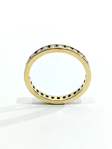Bague 66.5 Alliance - Bague en or champagne 18 carats et diamants 58 Facettes
