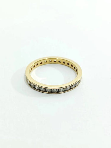 Bague 66.5 Alliance - Bague en or champagne 18 carats et diamants 58 Facettes