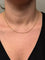 Collier Chaîne gourmette en or rose 18 carats 58 Facettes