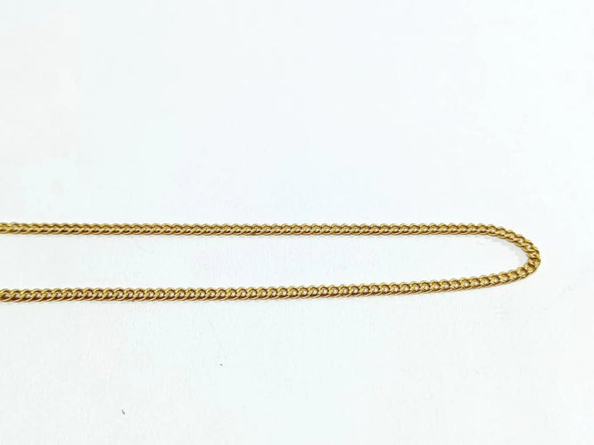 Collier Chaîne gourmette en or rose 18 carats 58 Facettes