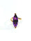 Bague 56 Bague en or rose 18 carats à améthyste ovale 58 Facettes
