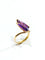 Bague 56 Bague en or rose 18 carats à améthyste ovale 58 Facettes