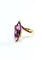 Bague 56 Bague en or rose 18 carats à améthyste ovale 58 Facettes