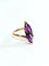 Bague 56 Bague en or rose 18 carats à améthyste ovale 58 Facettes