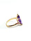 Bague 56 Bague en or rose 18 carats à améthyste ovale 58 Facettes