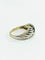Bague 54 Bague en or jaune et blanc 18 carats à 7 diamants 58 Facettes