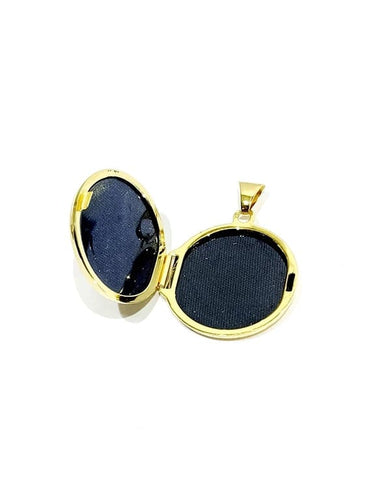 Pendentif Pendentif porte-photo rond en or jaune 18 carats 58 Facettes