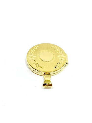 Pendentif Pendentif porte-photo rond en or jaune 18 carats 58 Facettes