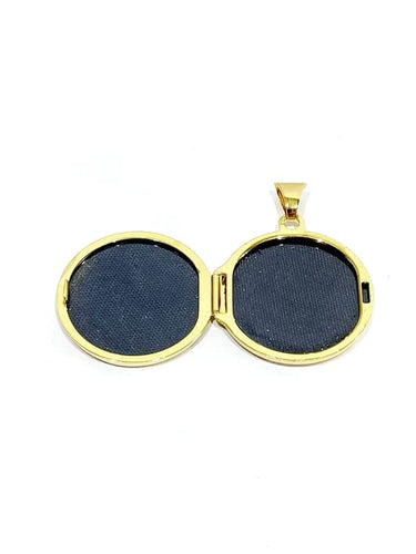 Pendentif Pendentif porte-photo rond en or jaune 18 carats 58 Facettes