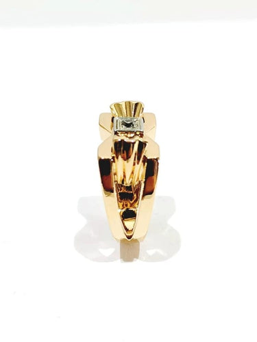 Bague 52.5 Bague nœud papillon en or rose 18 carats et diamant 58 Facettes
