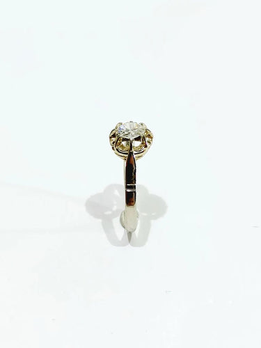 Bague 53 Bague solitaire en or blanc et diamant 0,45 ct 58 Facettes