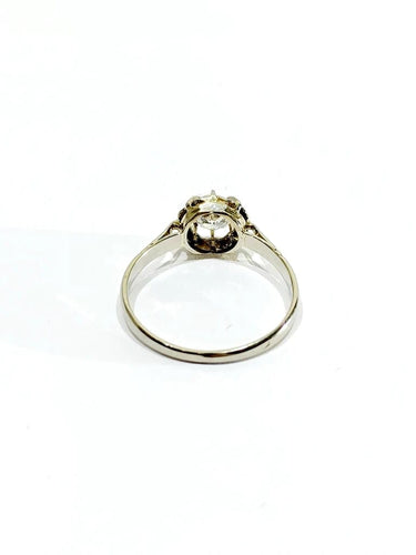 Bague 53 Bague solitaire en or blanc avec diamant 0,45 ct 58 Facettes