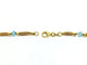 Collier Collier en or jaune 18 carats et perles de verre bleues 58 Facettes