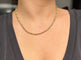 Collier Collier en or jaune 18 carats et perles de verre bleues 58 Facettes