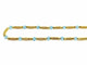 Collier Collier en or jaune 18 carats et perles de verre bleues 58 Facettes