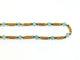Collier Collier en or jaune 18 carats et perles de verre bleues 58 Facettes