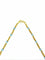 Collier Collier en or jaune 18 carats et perles de verre bleues 58 Facettes