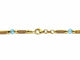 Collier Collier en or jaune 18 carats et perles de verre bleues 58 Facettes