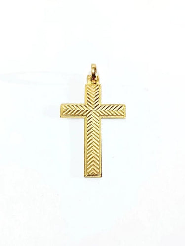 Pendentif Pendentif croix en or rose 18 carats 58 Facettes