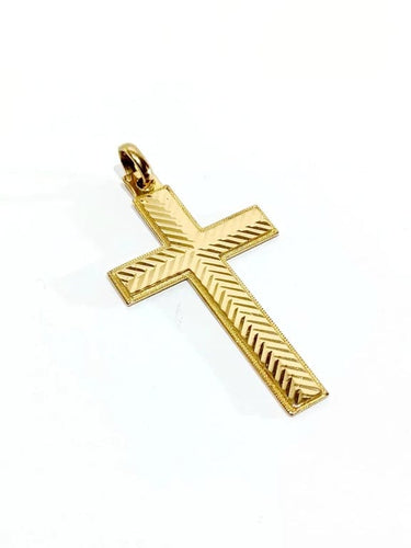 Pendentif Pendentif croix en or rose 18 carats 58 Facettes
