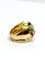Bague 51 Bague en or jaune 18 carats avec diamants, rubis, émeraudes et saphirs 58 Facettes